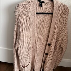 Forever 21 Light Tan Knit Cardigan